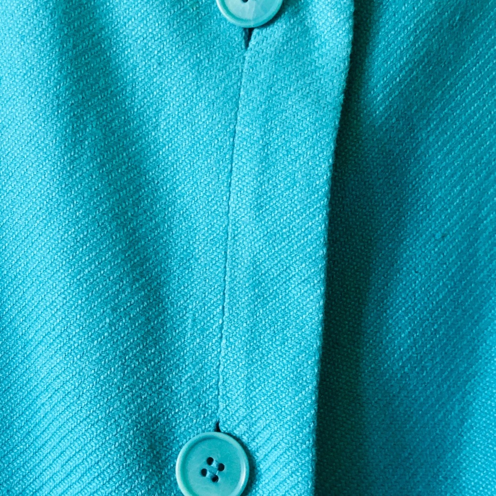 Talbots Turquoise Linen Jacket - image 3